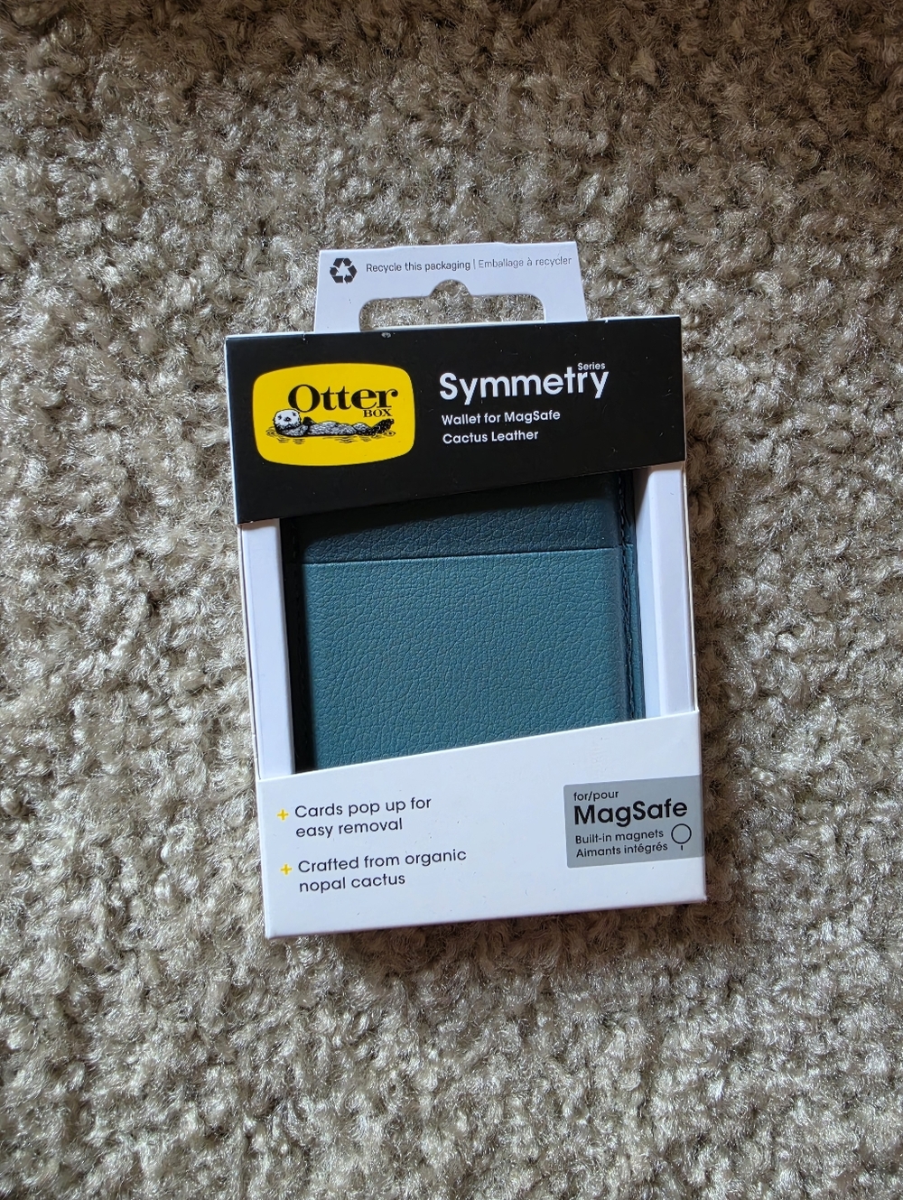 OtterBox MagSafe Wallet Symmetry Series Cactus Leather In Blue